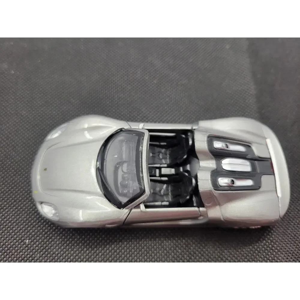 MSZ Porsche 918 Spyder Silver 1:41 Diecast Model Car Opening Doors Pull Back